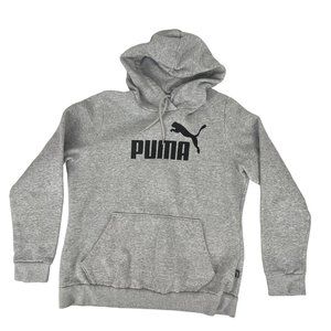 Puma Pullover Hoodie Cotton Sweatshirt Gray Sz. Youth M